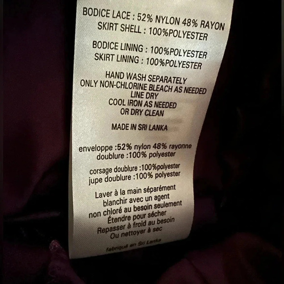 David’s Bridal body lace plum dress size 4 - Picture 11 of 16